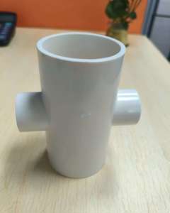 Reducing cross 50x50x25 PVC white